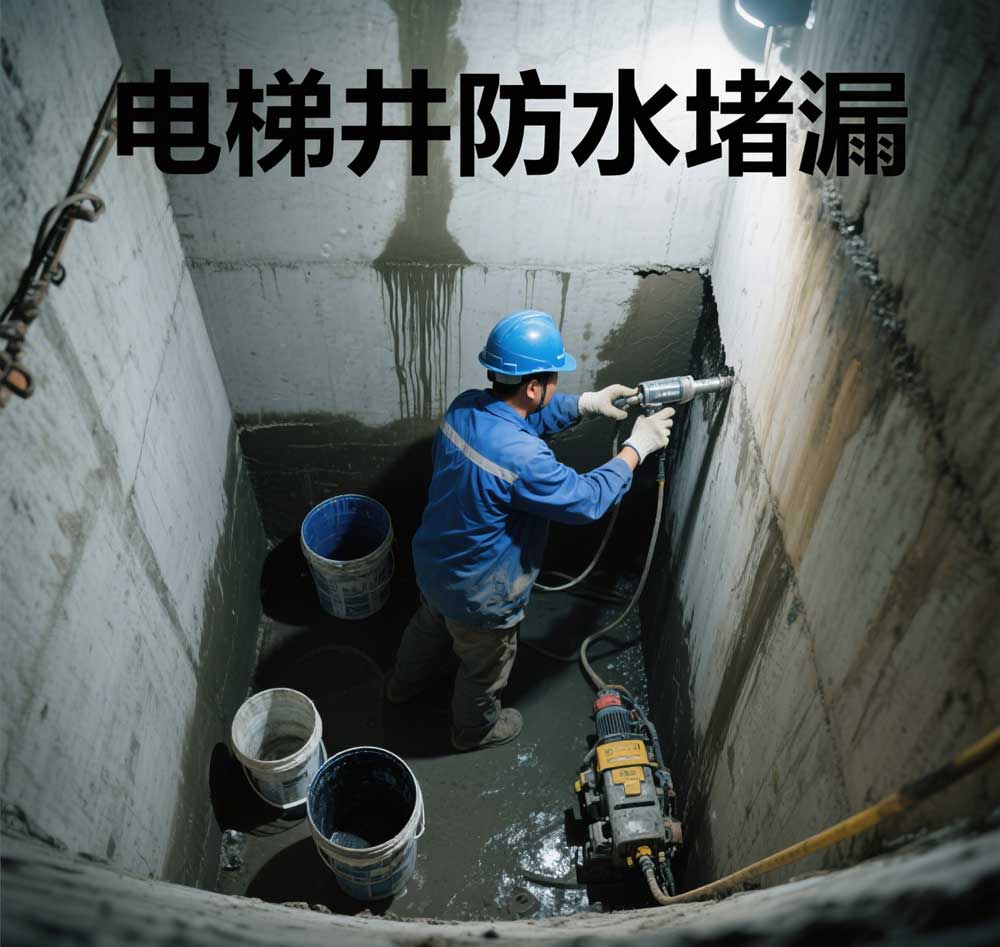 电梯井防水堵漏，镇江专业电梯井漏水维修公司